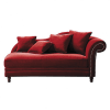 Chaise longue rossa in velluto